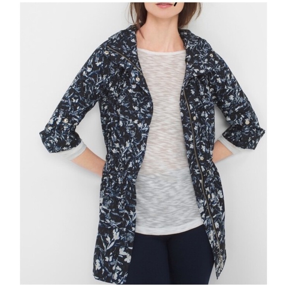 Whbm Abstract Floral Print Parka Jacket size Small - Picture 3 of 8